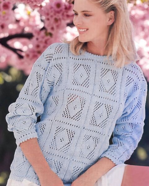 Pull con Quadri Traforati