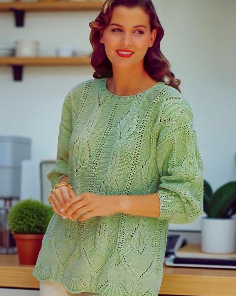 Pull con Punto Traforato con Trecce