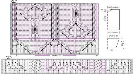 Pull con Punto Traforato con Trecce - Schema