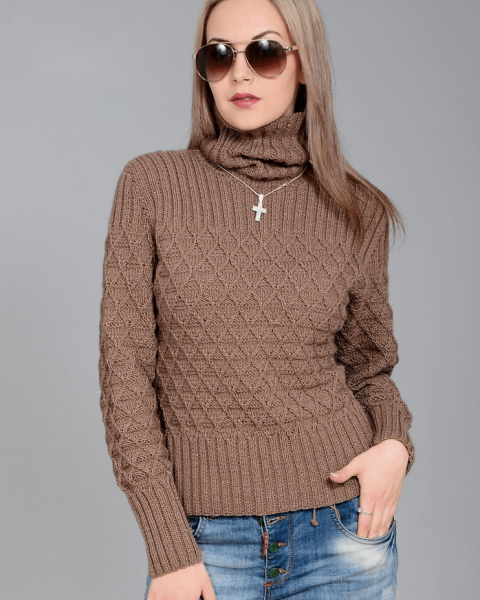 Maglione con punto rombi