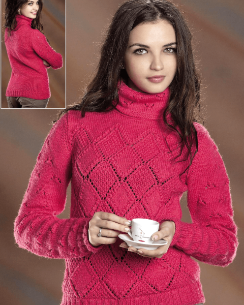 Maglione con punto rombi