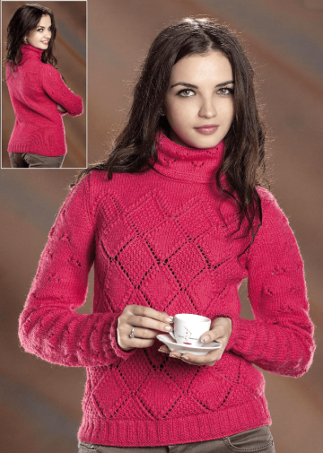 Maglione con punto rombi