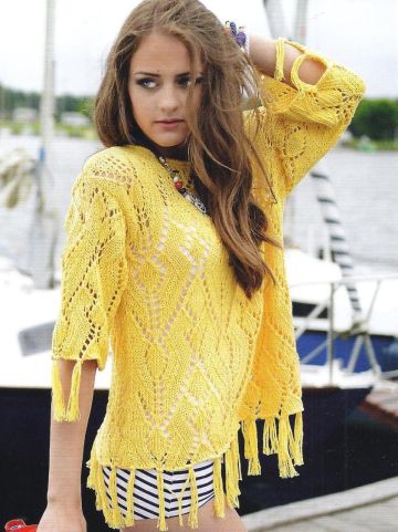 Pull a punto ajour con nappe