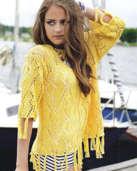 Pull a punto ajour con nappe