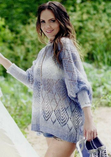 Pull con rombi ajour