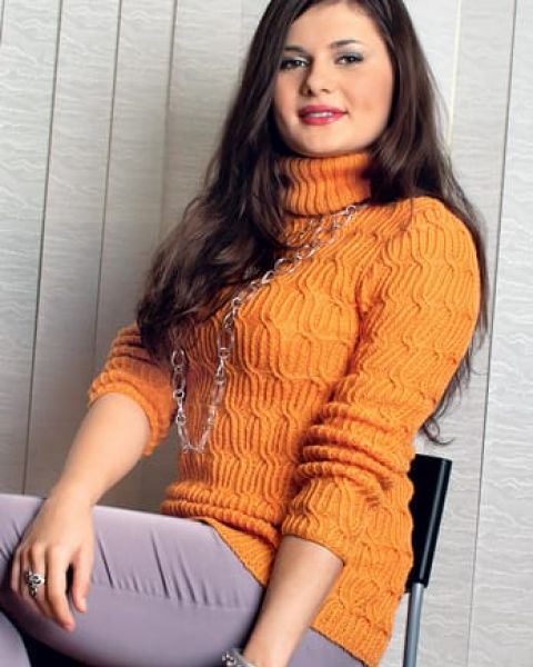 Maglione a punto in rilievo