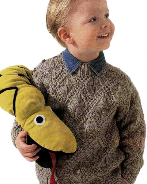 Pullover per ragazzo a punto fantasia