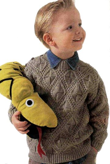 Pullover per ragazzo a punto fantasia