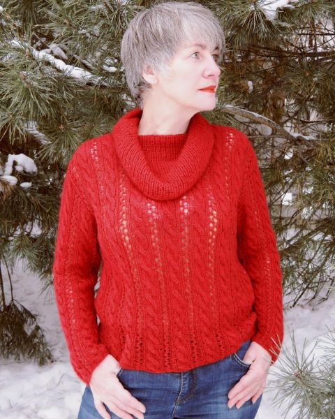 Maglione con le trecce