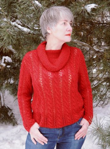 Maglione con le trecce