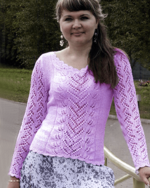 Pull con punti ajour