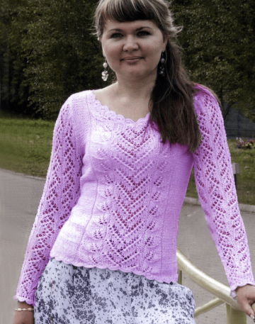 Pull con punti ajour