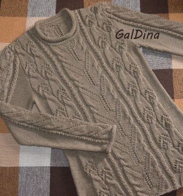 Pull con trecce ajour