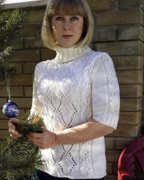 Maglione con maniche corte