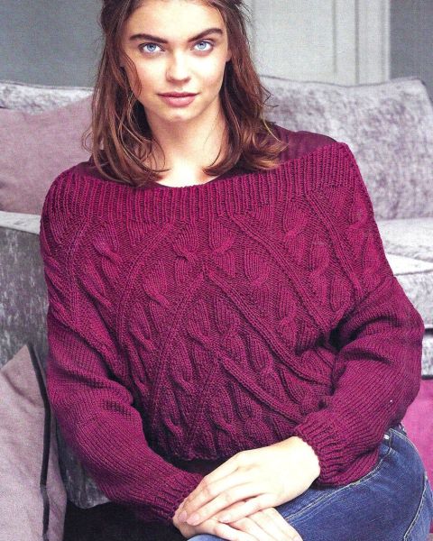 Pullover con spalle cadenti