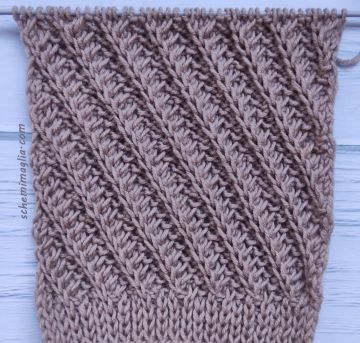 Punto maglie in diagonale