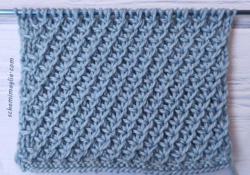 Punto maglie in diagonale