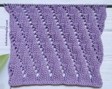 Punto maglie in diagonale