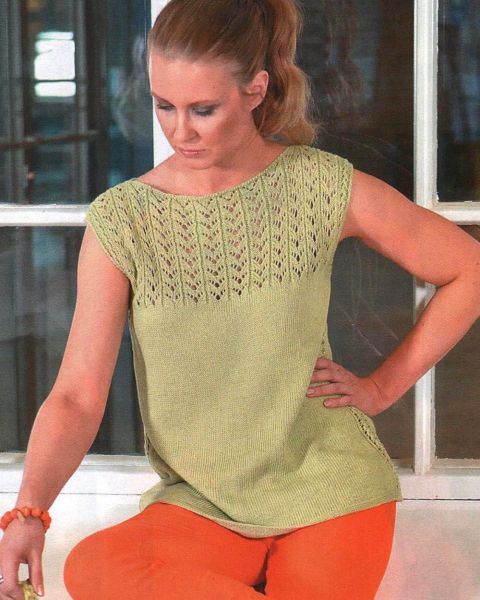 Top con sprone ajour