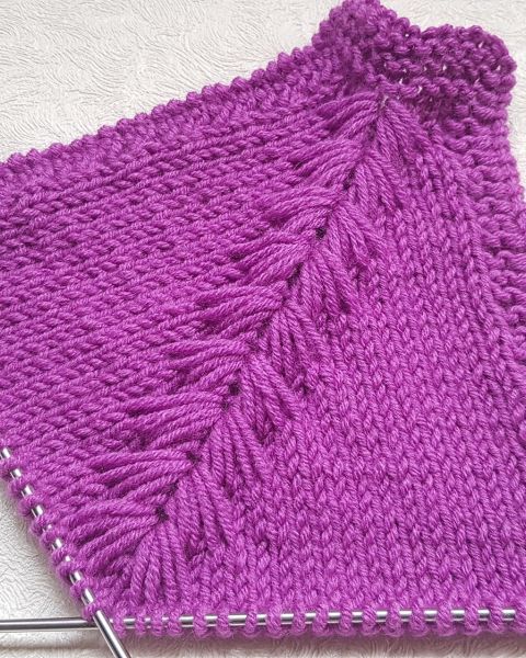 Maglia raglan dall'alto verso il basso
